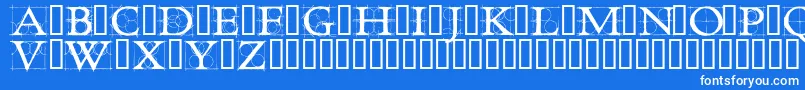 ROD      Font – White Fonts on Blue Background