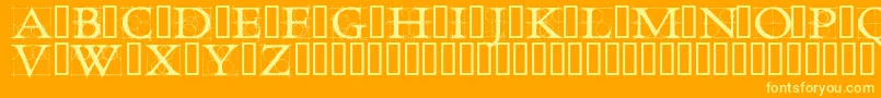 ROD      Font – Yellow Fonts on Orange Background