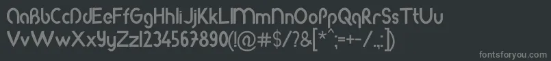フォントroda – 黒い背景に灰色の文字