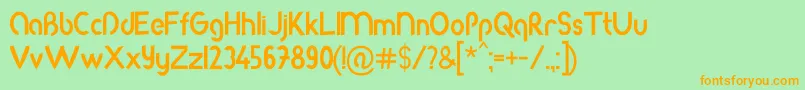 roda Font – Orange Fonts on Green Background