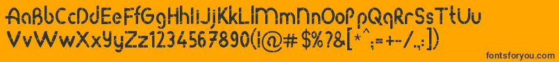 RodaBamboo Font – Black Fonts on Orange Background