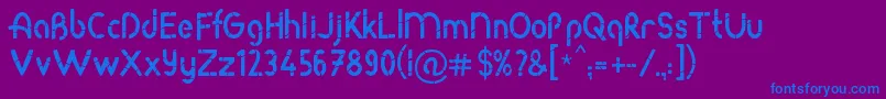 RodaBamboo Font – Blue Fonts on Purple Background