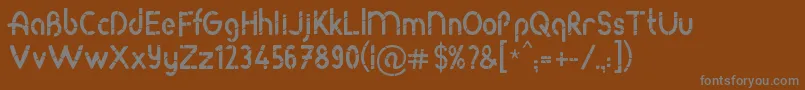 RodaBamboo Font – Gray Fonts on Brown Background