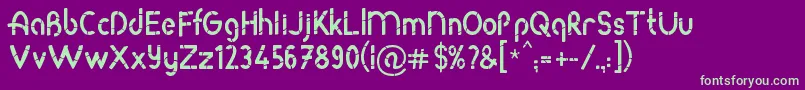 RodaBamboo Font – Green Fonts on Purple Background