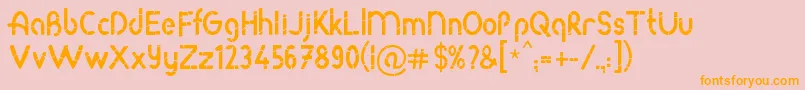 RodaBamboo Font – Orange Fonts on Pink Background