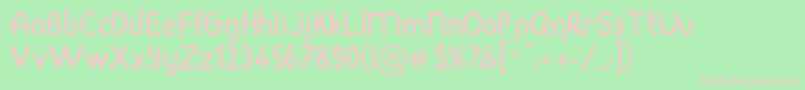 RodaBamboo Font – Pink Fonts on Green Background