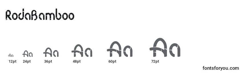 RodaBamboo Font Sizes