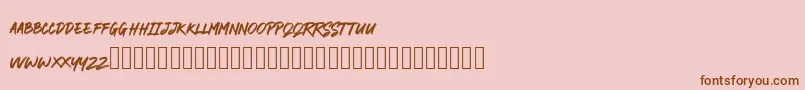 RODAMAS Font – Brown Fonts on Pink Background