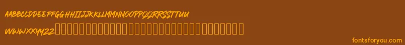 RODAMAS Font – Orange Fonts on Brown Background