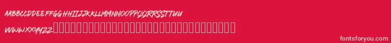 RODAMAS Font – Pink Fonts on Red Background