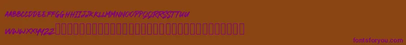 RODAMAS Font – Purple Fonts on Brown Background