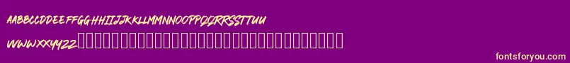 RODAMAS Font – Yellow Fonts on Purple Background