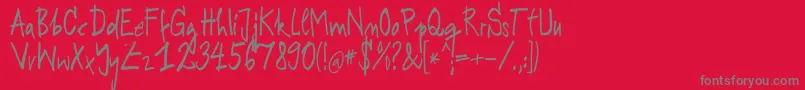 RODEK    Font – Gray Fonts on Red Background