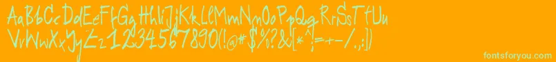 Más sobre la fuente RODEK    fuente RODEK    – Fuentes Verdes Sobre Fondo Naranja