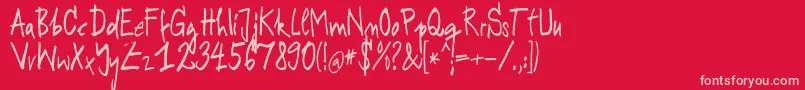 RODEK    Font – Pink Fonts on Red Background