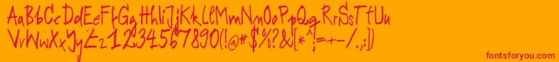 RODEK    Font – Red Fonts on Orange Background