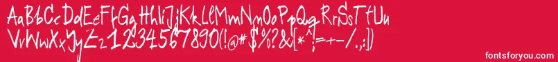 fuente RODEK    – Fuentes Blancas Sobre Fondo Rojo