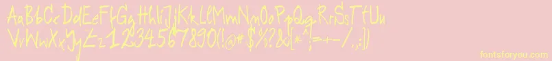 Шрифт RODEK    – жёлтые шрифты на розовом фоне