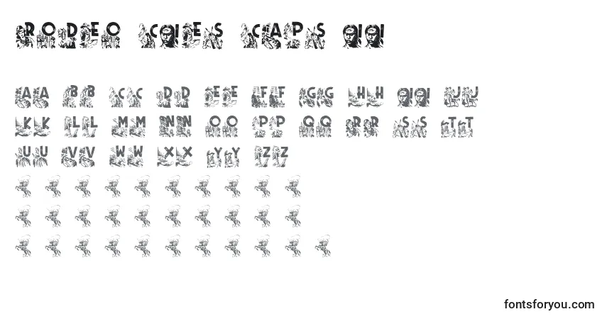 Schriftart Rodeo CIES CAPS II – Alphabet, Zahlen, spezielle Symbole