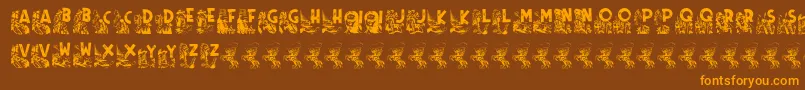 Rodeo CIES CAPS II Font – Orange Fonts on Brown Background