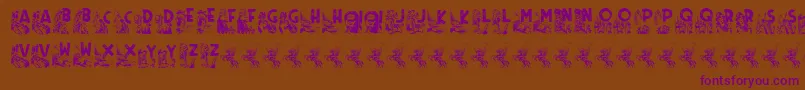 Rodeo CIES CAPS II Font – Purple Fonts on Brown Background
