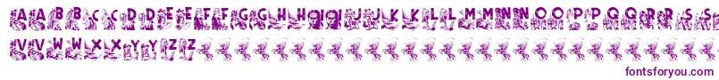 Rodeo CIES CAPS II Font – Purple Fonts on White Background