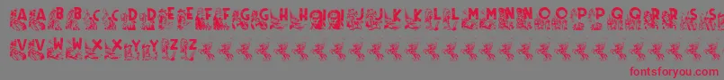Rodeo CIES CAPS II Font – Red Fonts on Gray Background