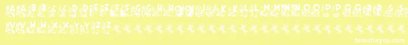 Rodeo CIES CAPS II Font – White Fonts on Yellow Background