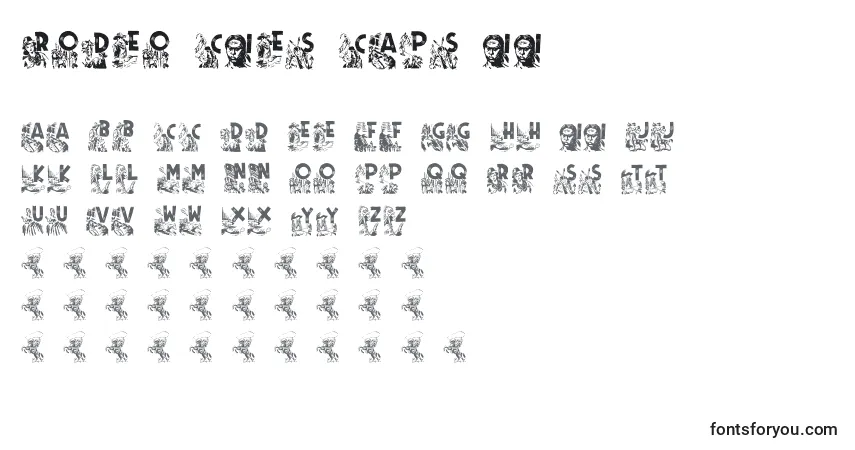 A fonte Rodeo CIES CAPS II (138979) – alfabeto, números, caracteres especiais