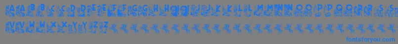 Rodeo CIES CAPS II Font – Blue Fonts on Gray Background