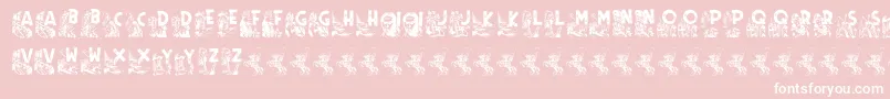 Rodeo CIES CAPS II-Schriftart – Weiße Schriften auf rosa Hintergrund