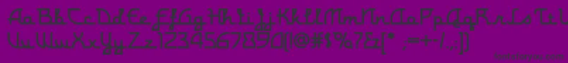 Fonte Montereypopsiclenf – fontes pretas em um fundo violeta