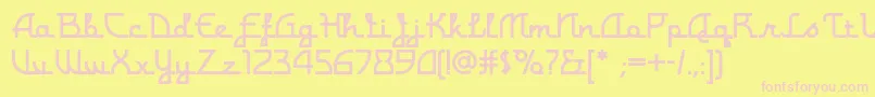 Montereypopsiclenf Font – Pink Fonts on Yellow Background