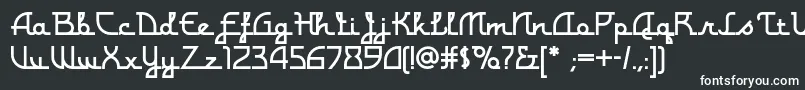Montereypopsiclenf-fontti – valkoiset fontit mustalla taustalla