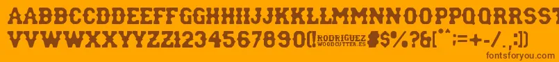 rodriguez Font – Brown Fonts on Orange Background