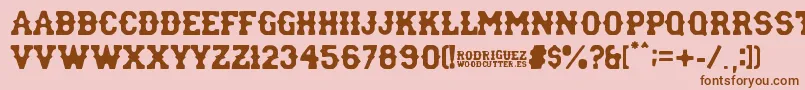 rodriguez Font – Brown Fonts on Pink Background