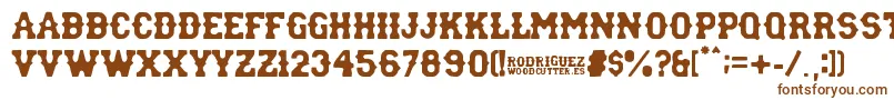 rodriguez Font – Brown Fonts on White Background