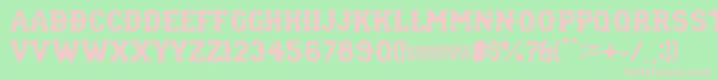 rodriguez Font – Pink Fonts on Green Background