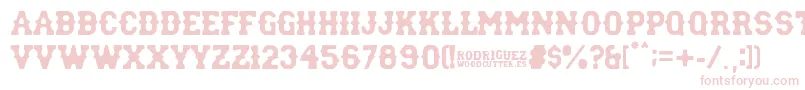 rodriguez Font – Pink Fonts on White Background