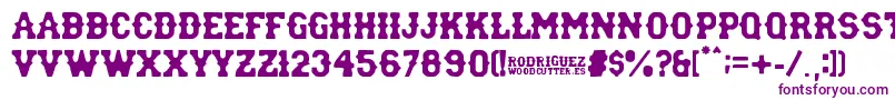 rodriguez Font – Purple Fonts on White Background