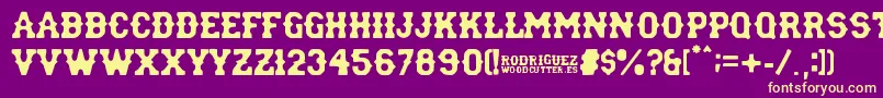 rodriguez Font – Yellow Fonts on Purple Background