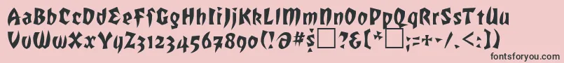 ROF     Font – Black Fonts on Pink Background