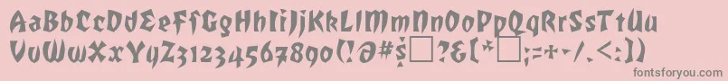 ROF     Font – Gray Fonts on Pink Background