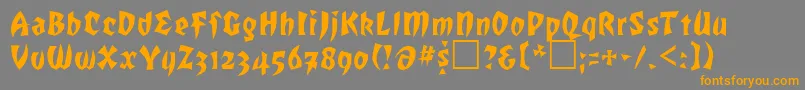 ROF     Font – Orange Fonts on Gray Background