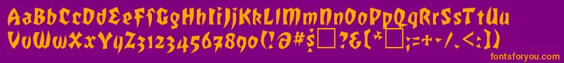ROF     Font – Orange Fonts on Purple Background