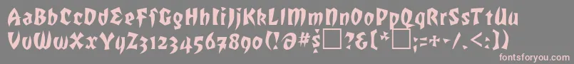 ROF     Font – Pink Fonts on Gray Background