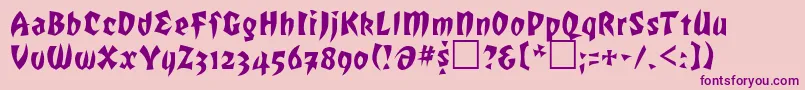 ROF     Font – Purple Fonts on Pink Background