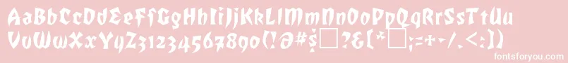 ROF     Font – White Fonts on Pink Background