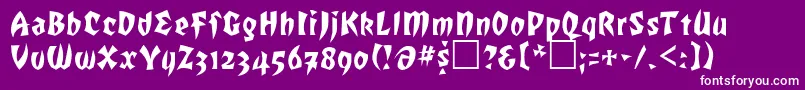 Шрифт ROF     – белые шрифты на фиолетовом фоне