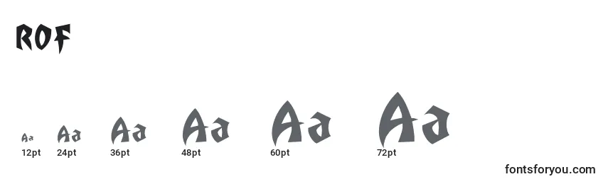 ROF     Font Sizes